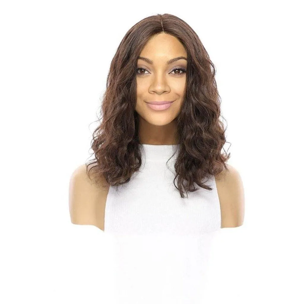 16" Divine Lace Top Wig Dark Brown Wavy
