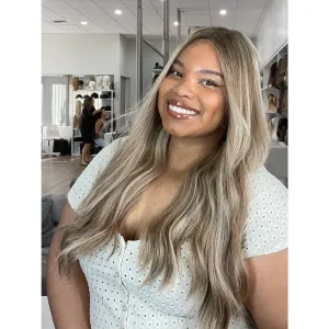 24" Divine Lace Top Wig Ashy Blonde w/ Highlights