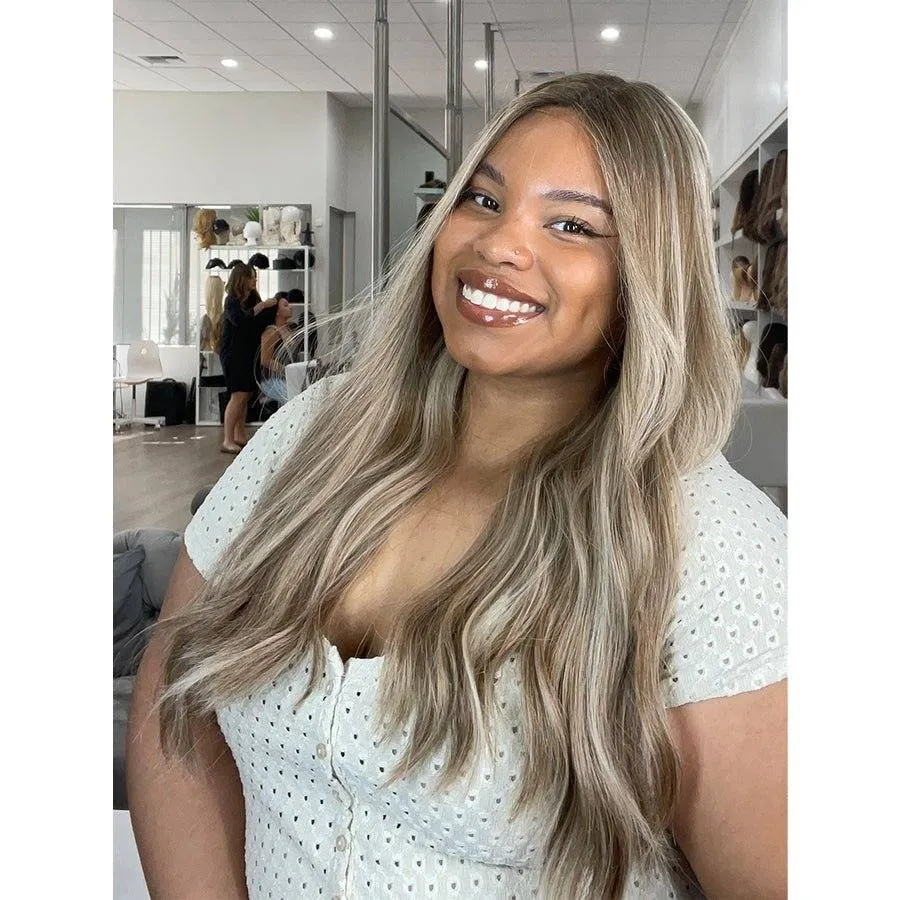 24" Divine Lace Top Wig Ashy Blonde w/ Highlights
