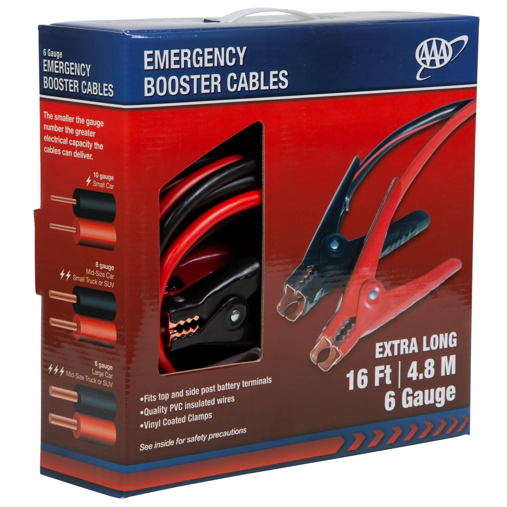 AAA 16'/6G Booster Cables