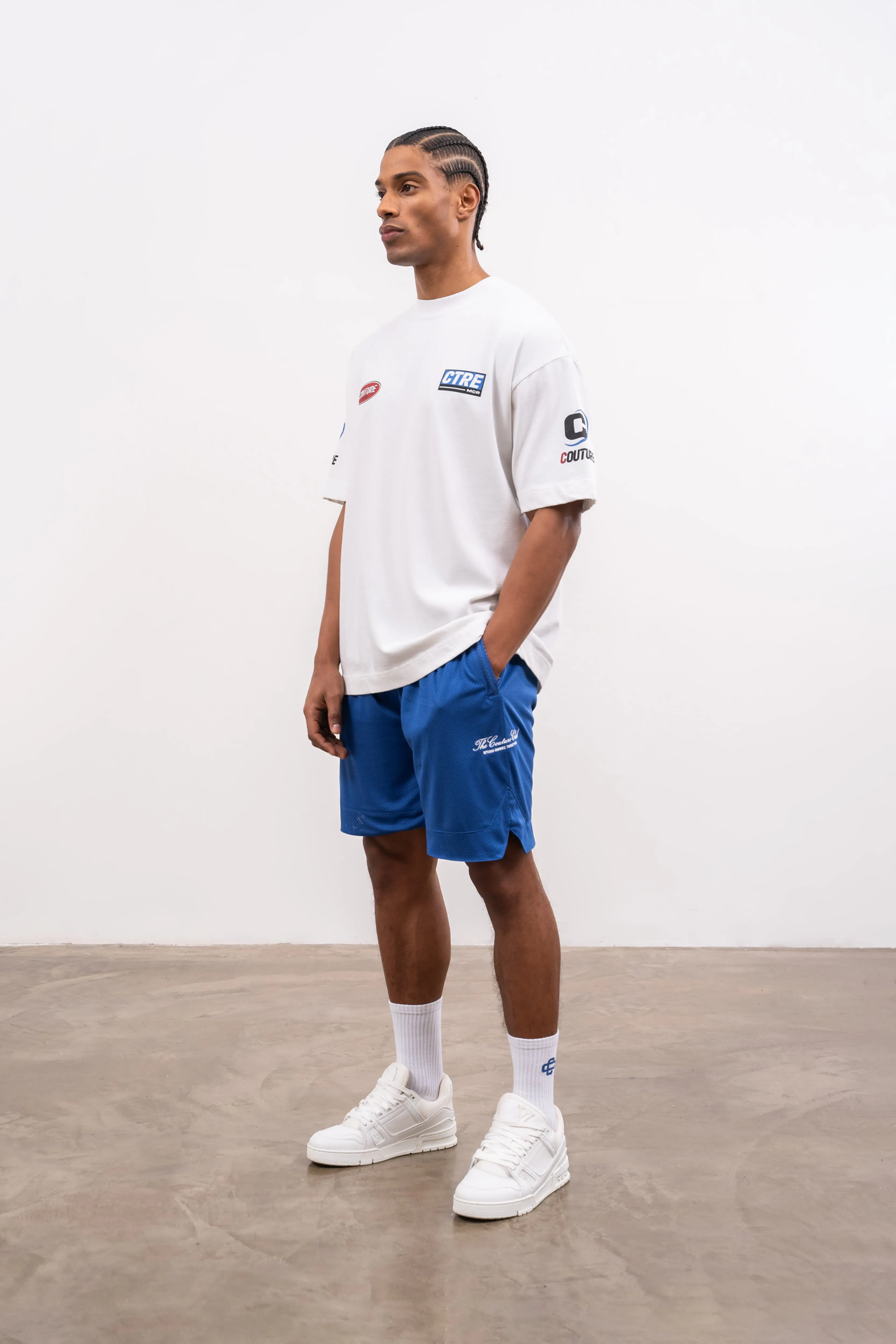 AIRTEX PANELLED SHORTS - BLUE