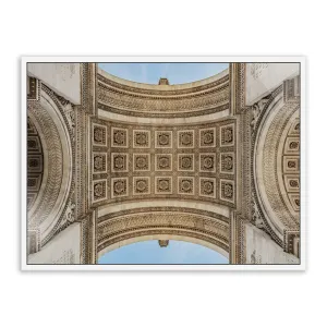 Arc De Triumphe By Guy Sargent - 40"X30" - White Maple - Framed Metal