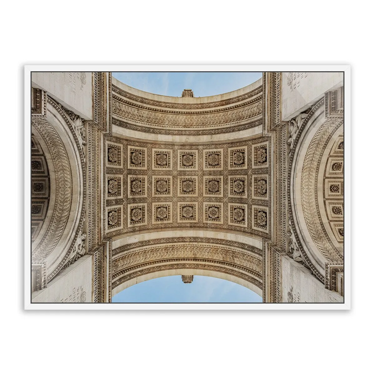 Arc De Triumphe By Guy Sargent - 72"X48" - White Maple - Framed Metal