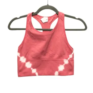 ATHLETIC BRA by ZYIA In PINK & WHITE. Size: S