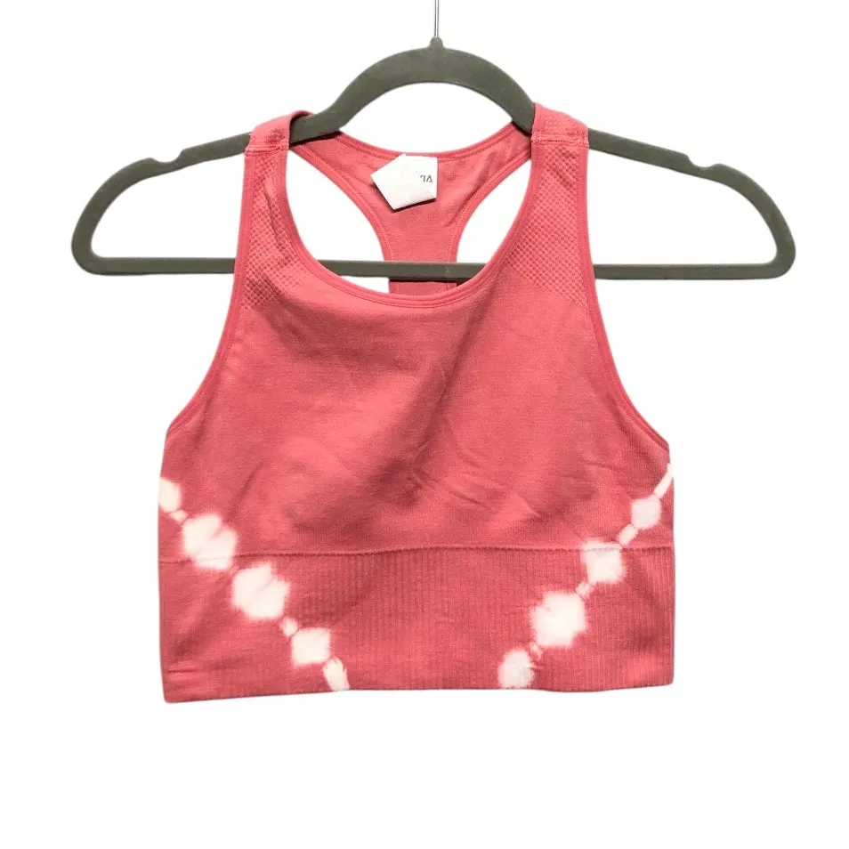 ATHLETIC BRA by ZYIA In PINK & WHITE. Size: S