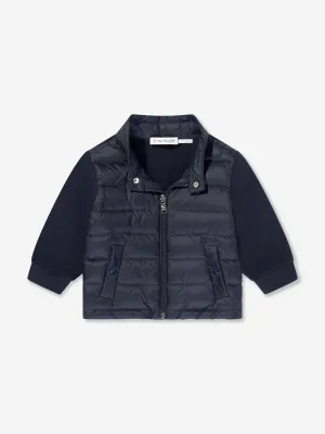 Baby Boys Down Padded Zip Up Top in Navy