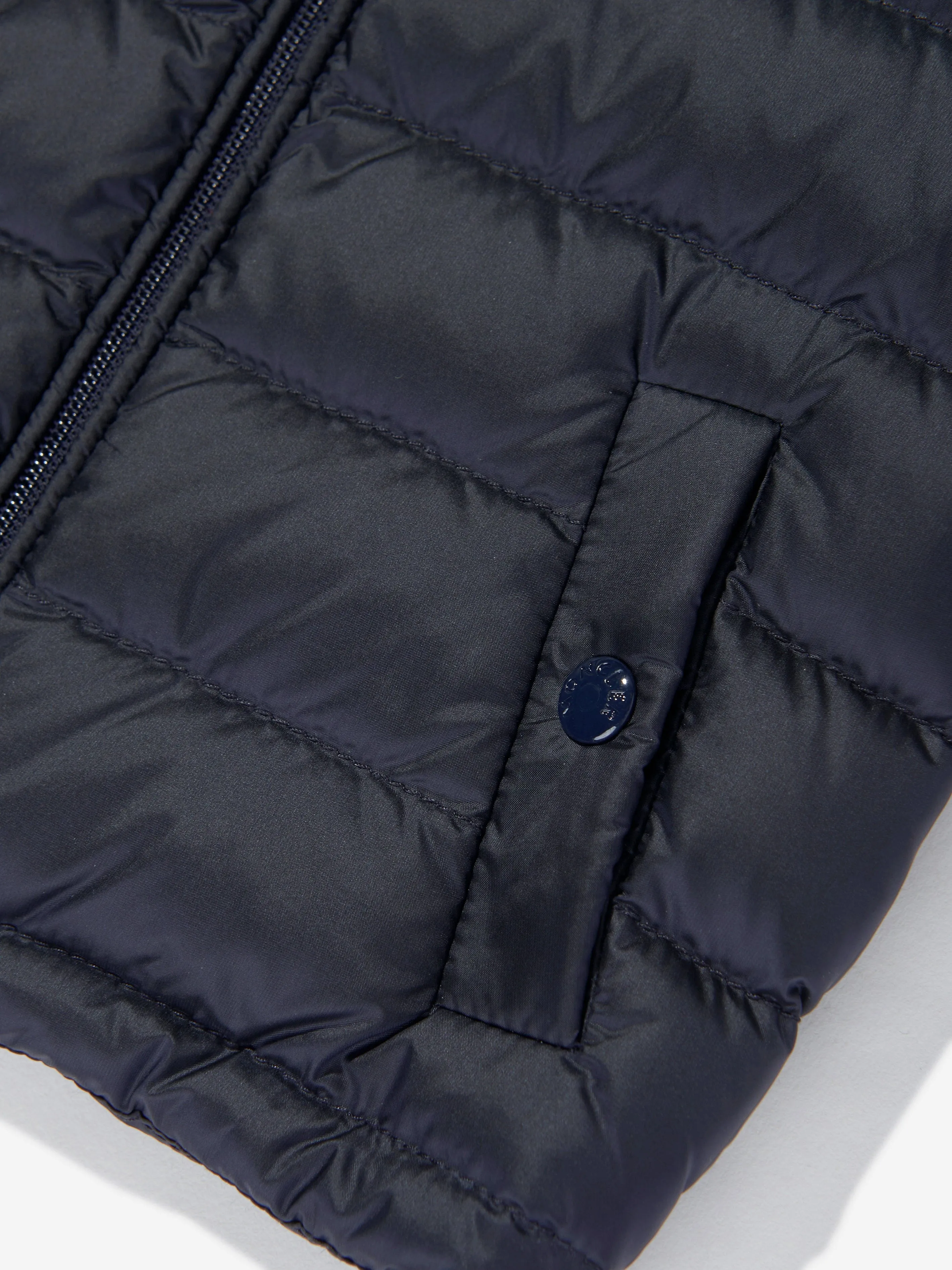 Baby Boys Down Padded Zip Up Top in Navy