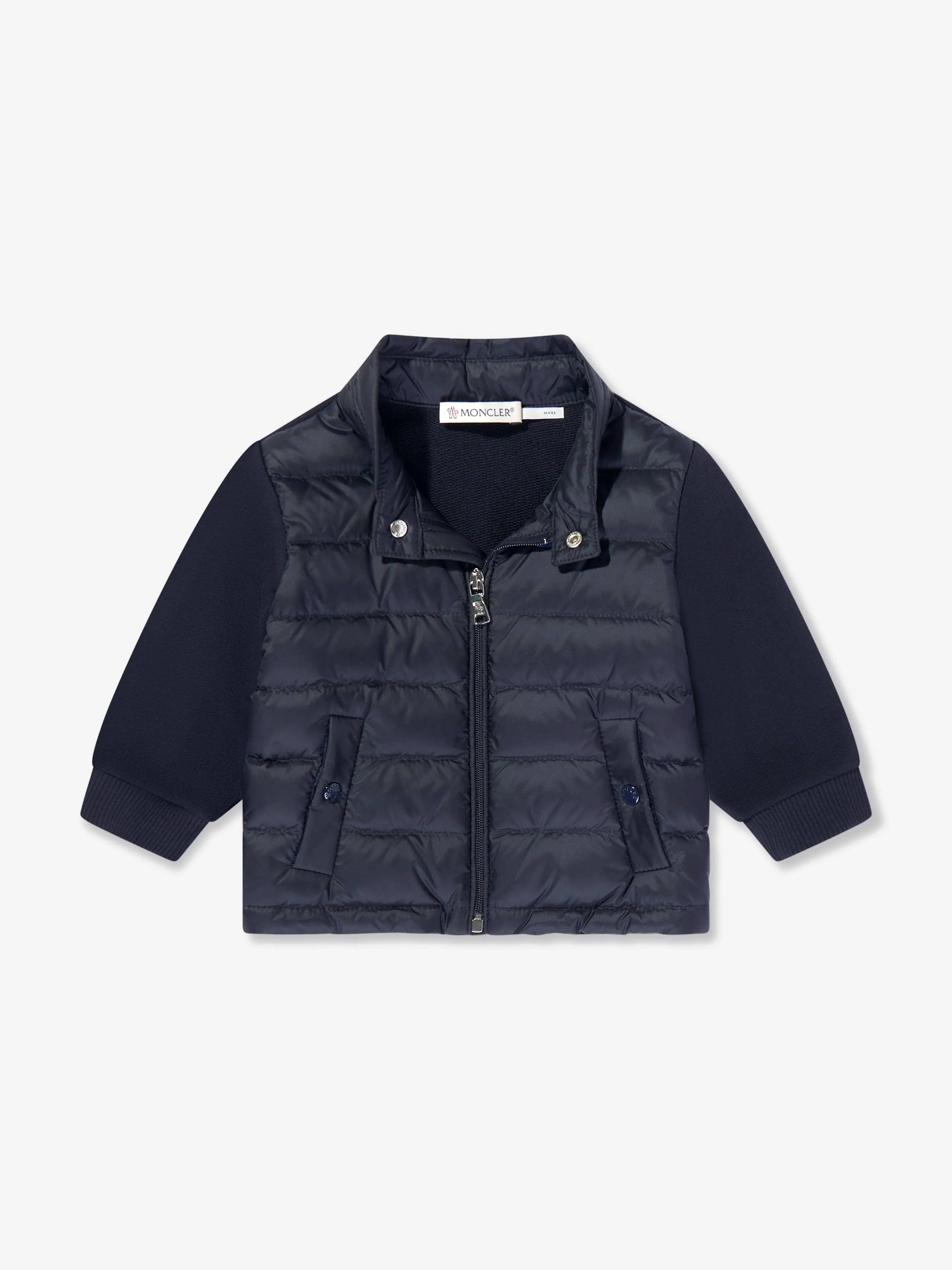 Baby Boys Down Padded Zip Up Top in Navy