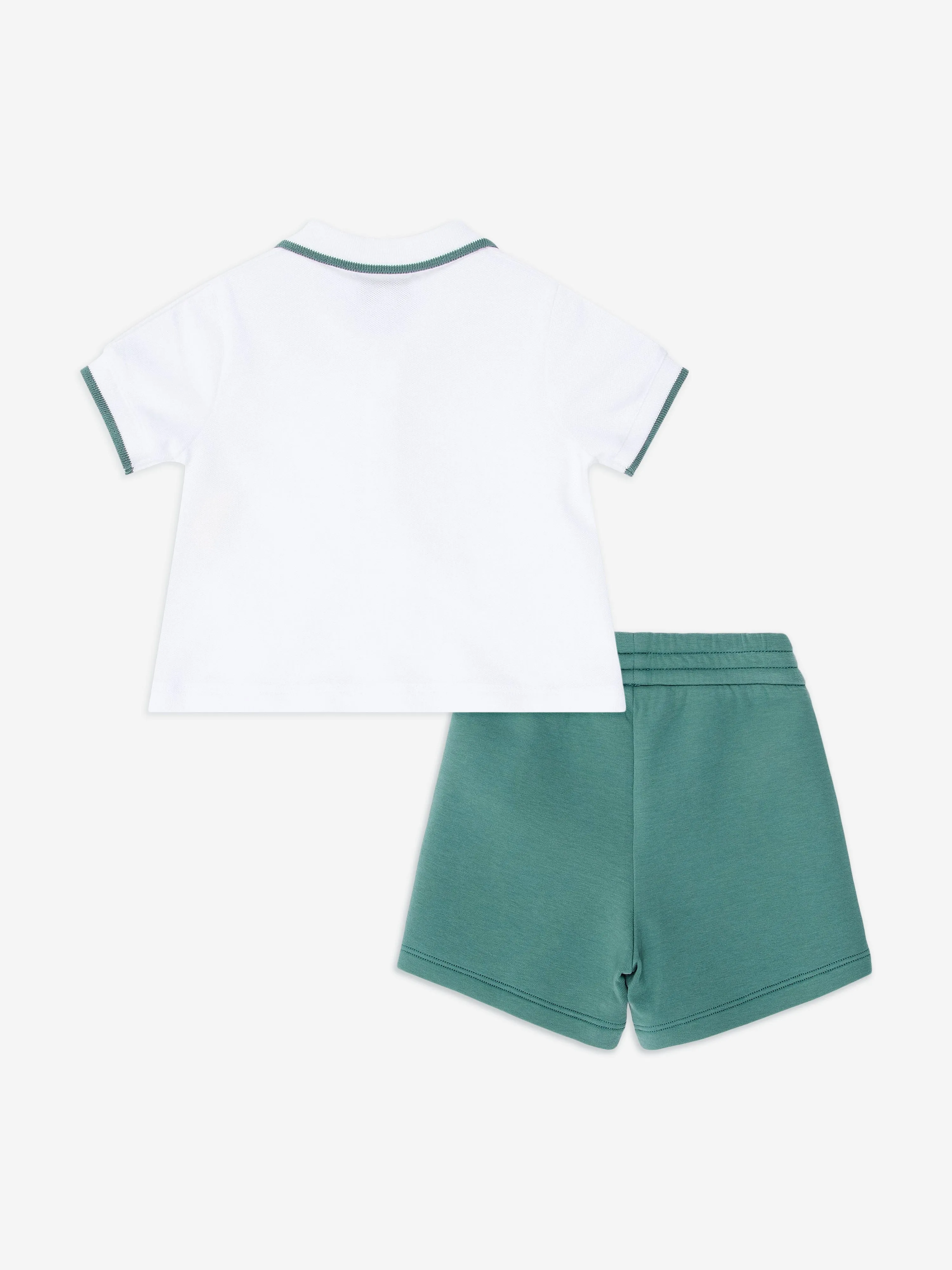 Baby Boys Logo Tape Short Set in Green
