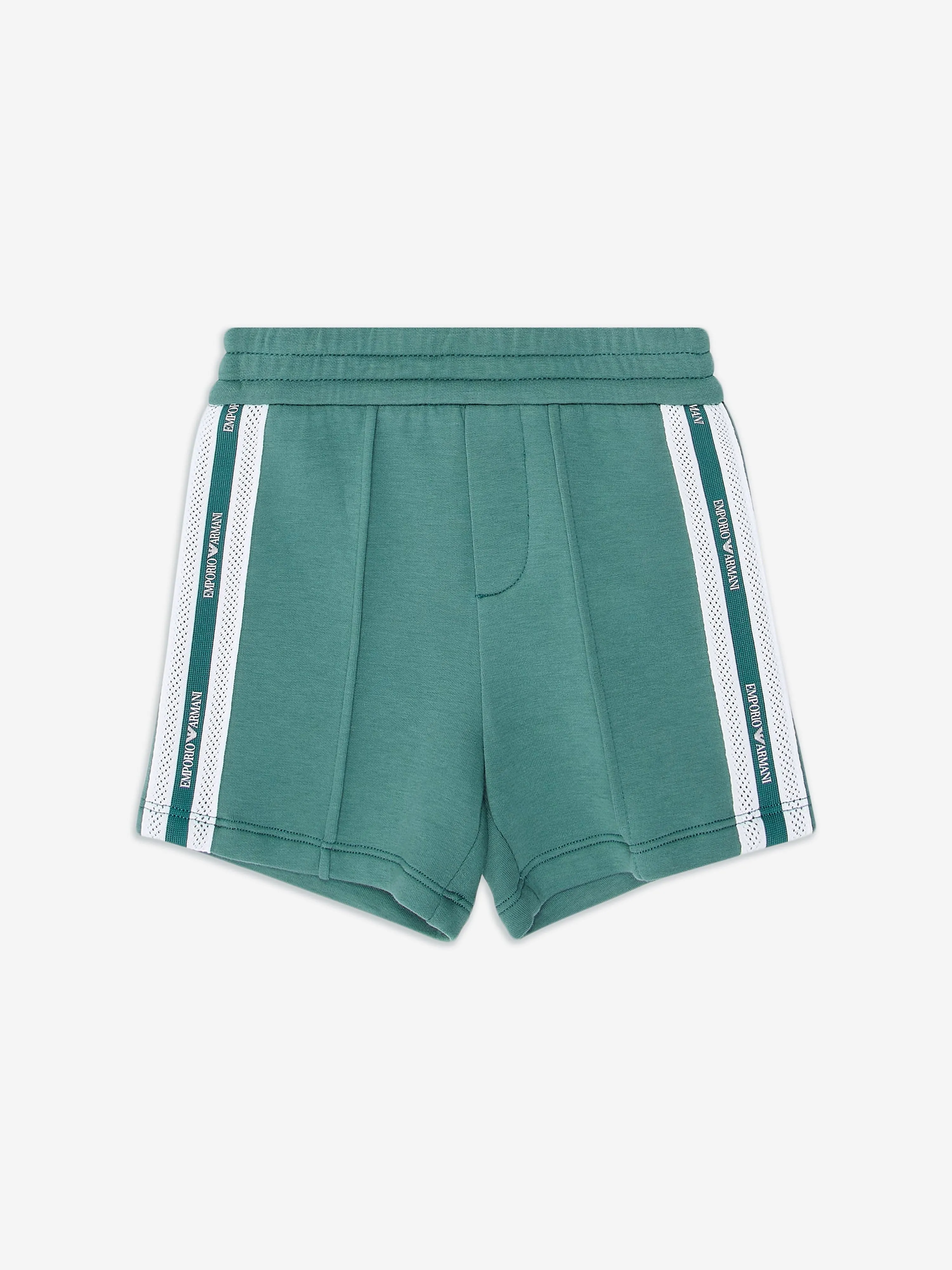Baby Boys Logo Tape Short Set in Green