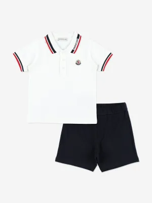 Baby Boys Short Set in White