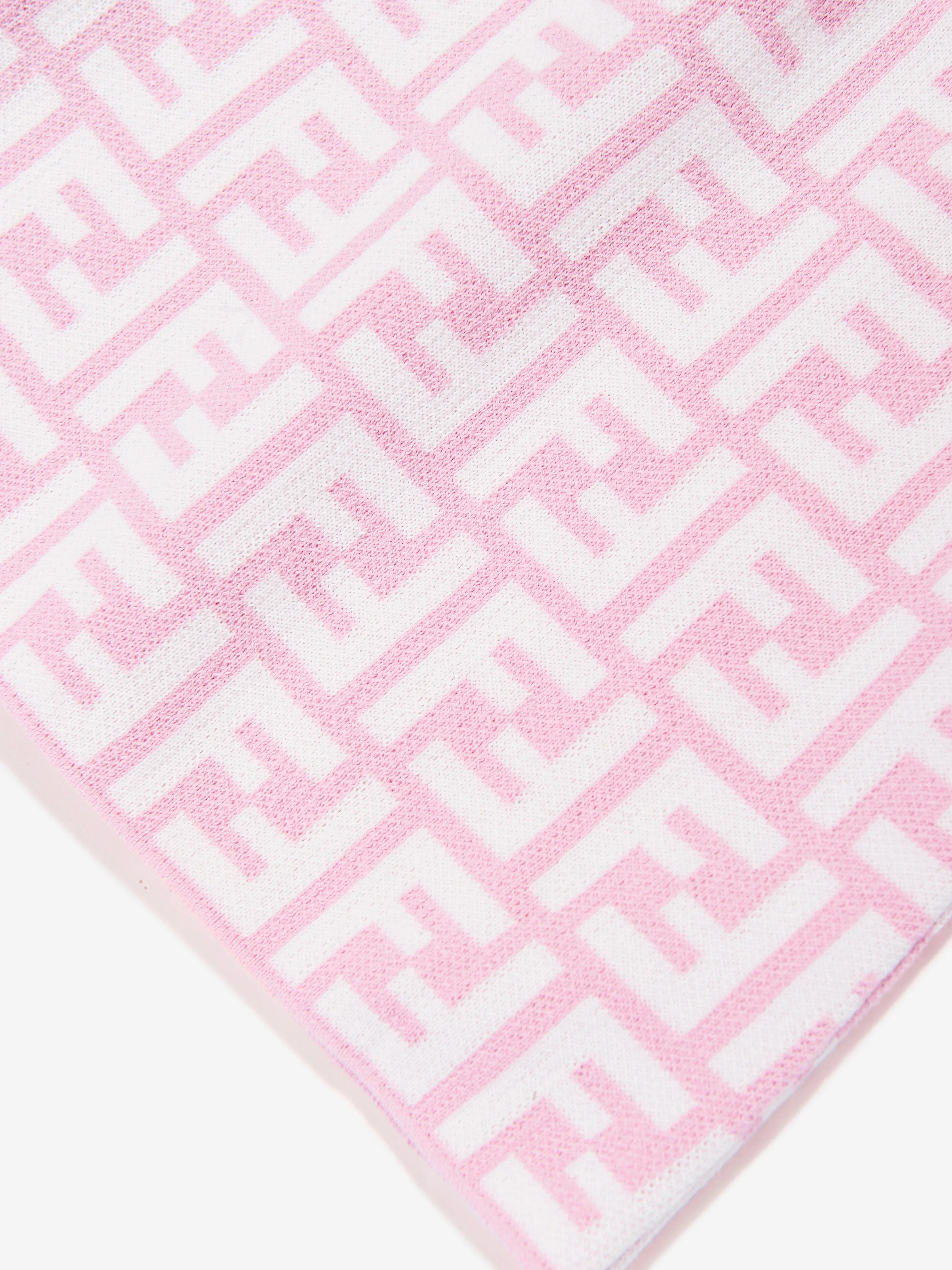 Baby Girls FF Logo Knit Dress in Pink