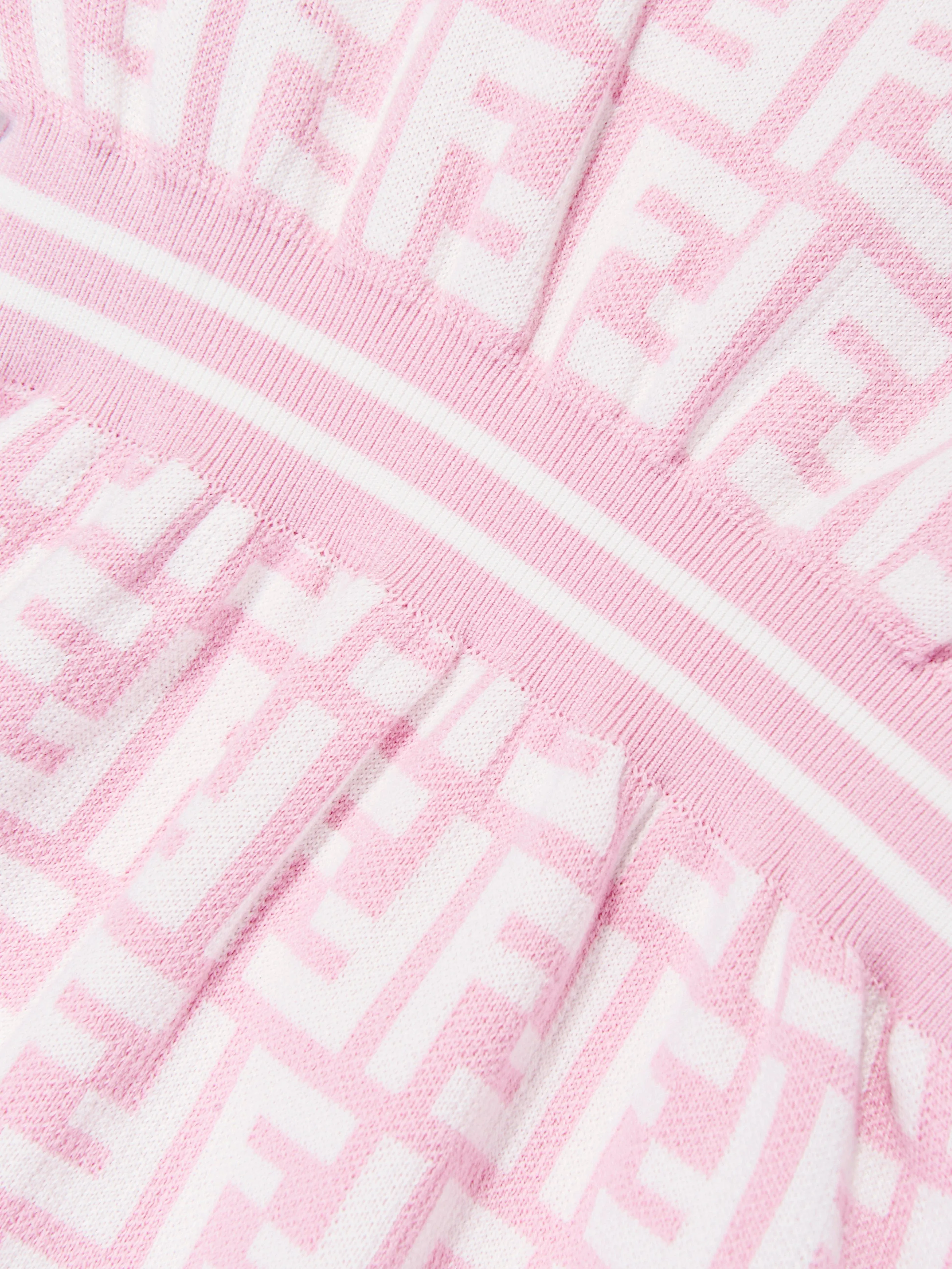 Baby Girls FF Logo Knit Dress in Pink