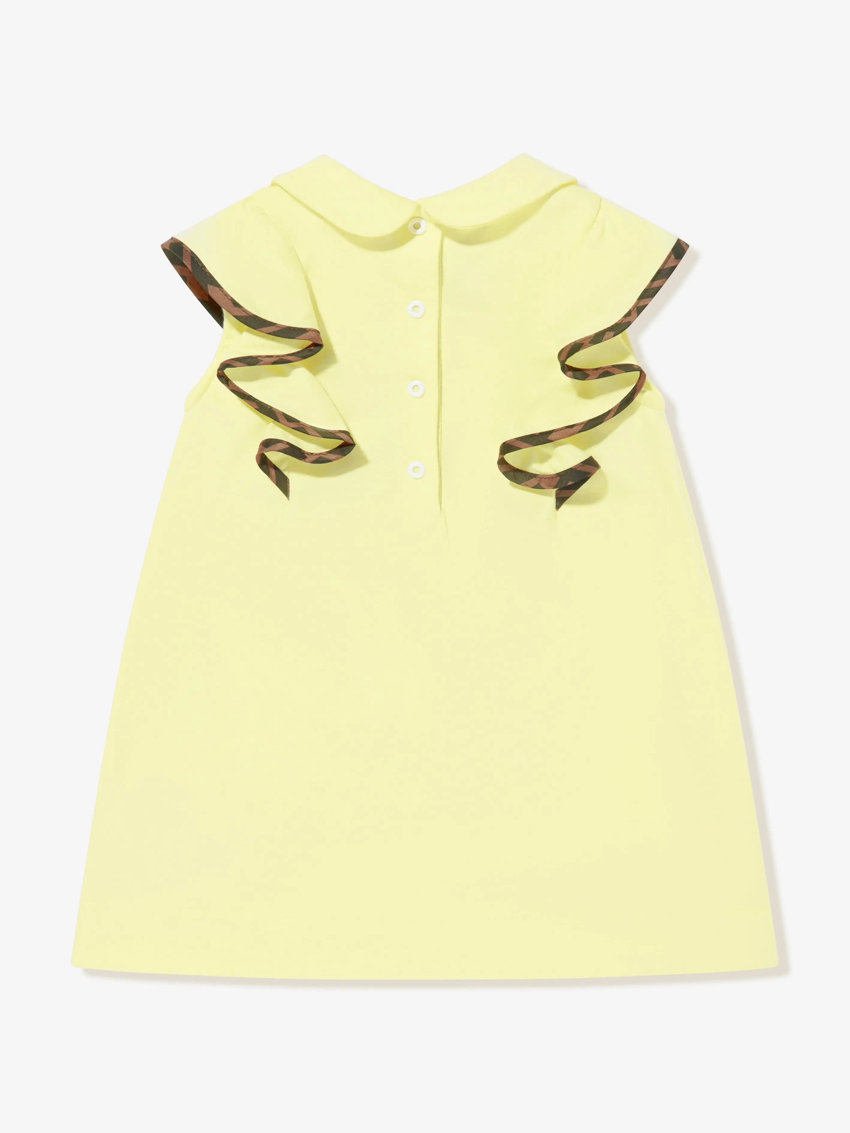 Baby Girls Flower Ruffle Dress in Yellow