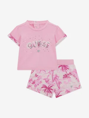 Baby Girls Short Set in Pink