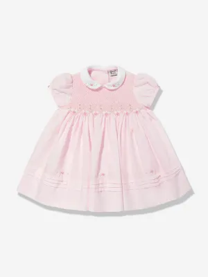 Baby Girls Smocked Dress in Pink