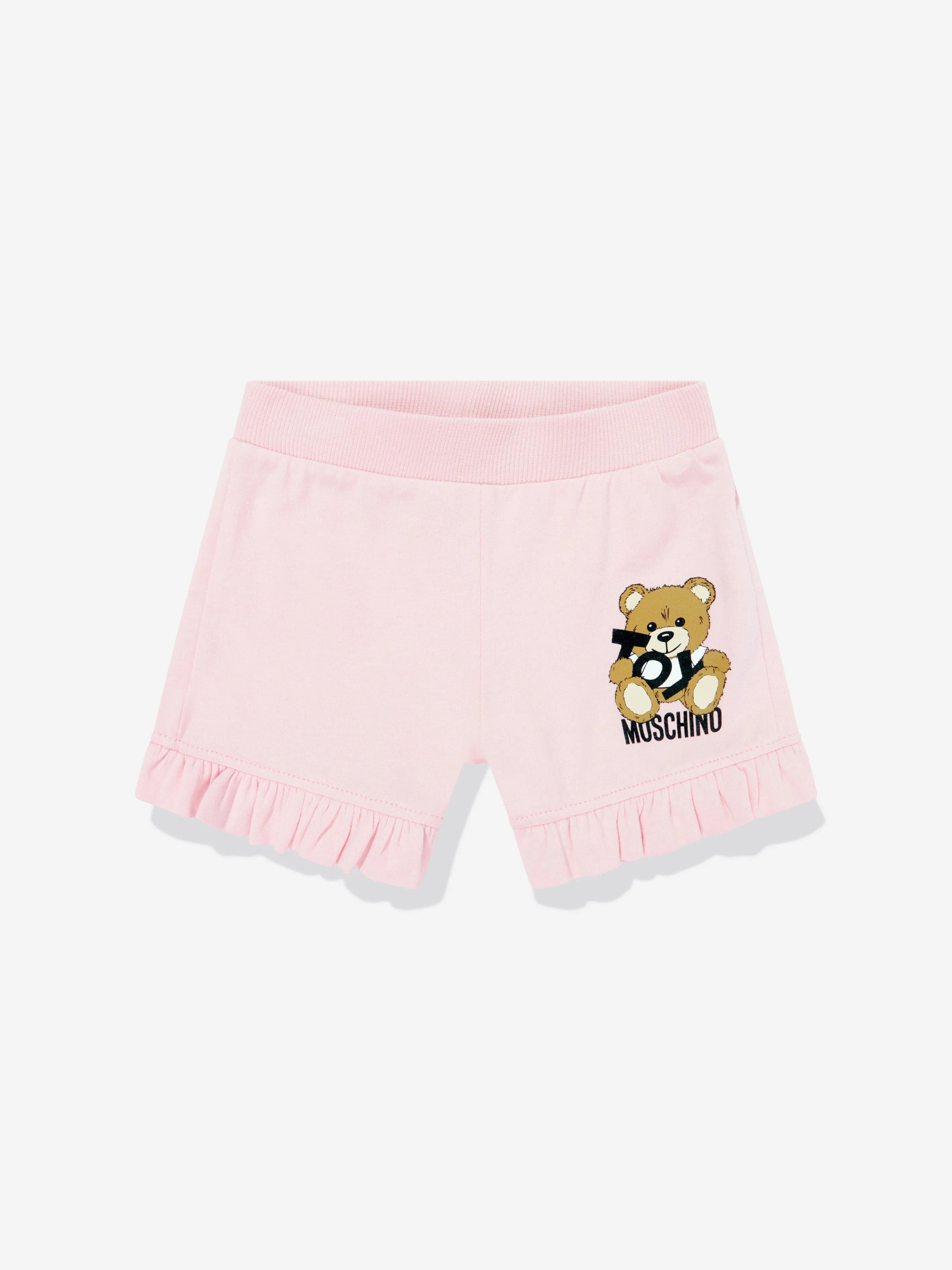 Baby Girls Teddy Bear Short Set in Pink