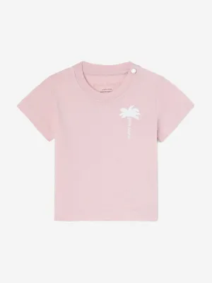 Baby Girls The Palm Logo T-Shirt in Pink