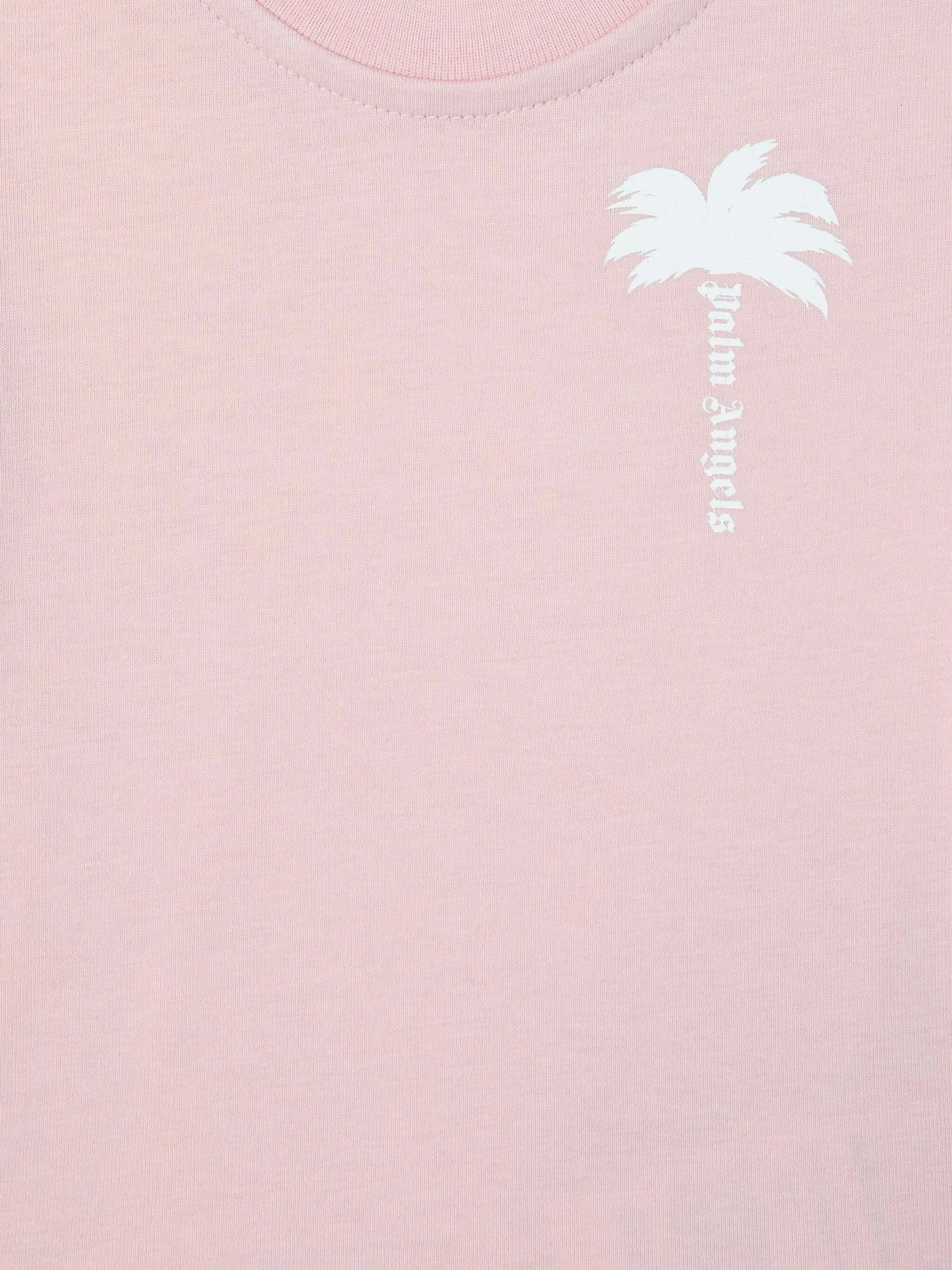 Baby Girls The Palm Logo T-Shirt in Pink
