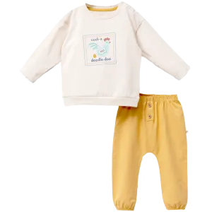 Beige Chicken Graphic Outfit