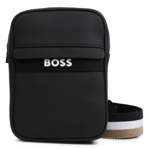 Black Tri-Color Strap Logo Bag
