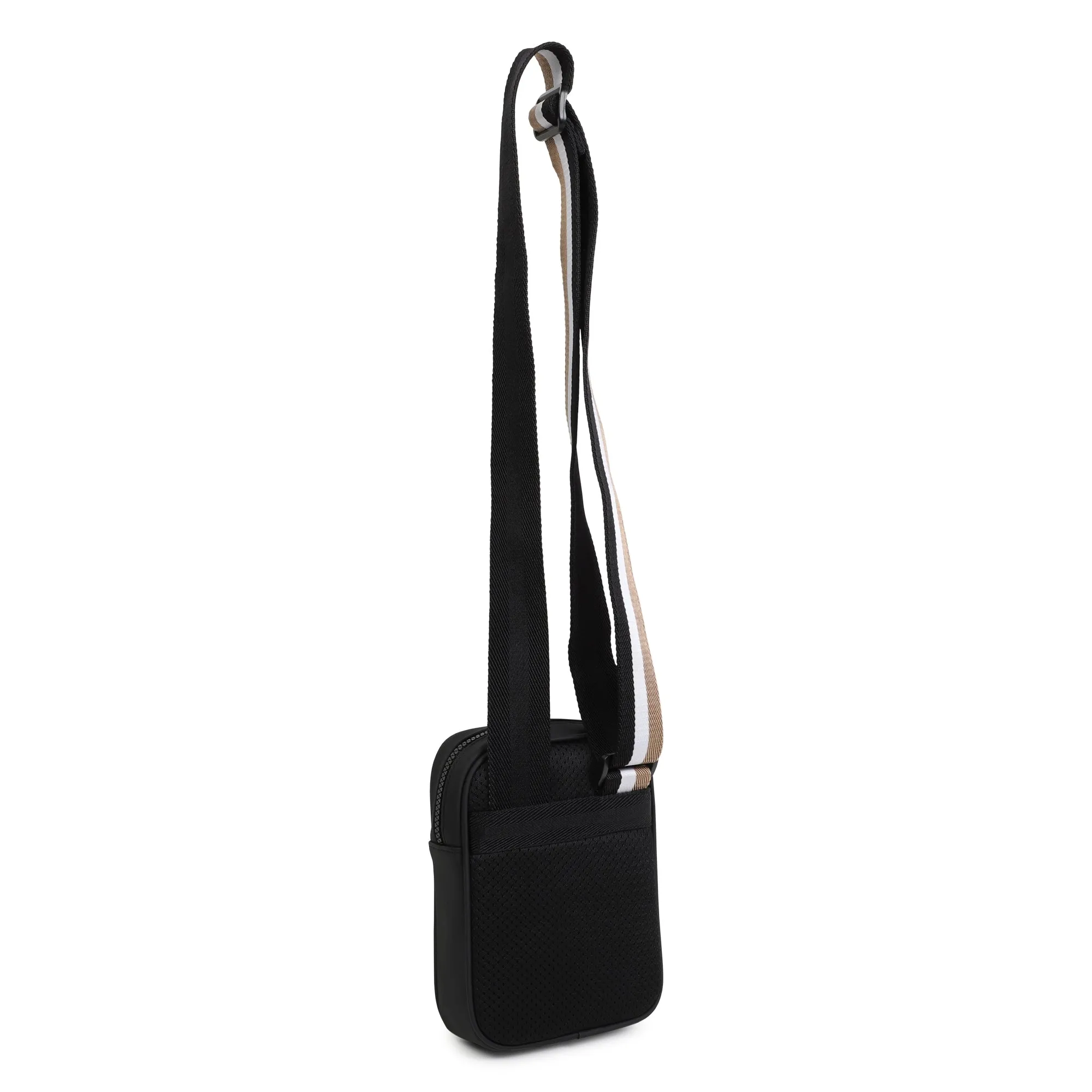 Black Tri-Color Strap Logo Bag