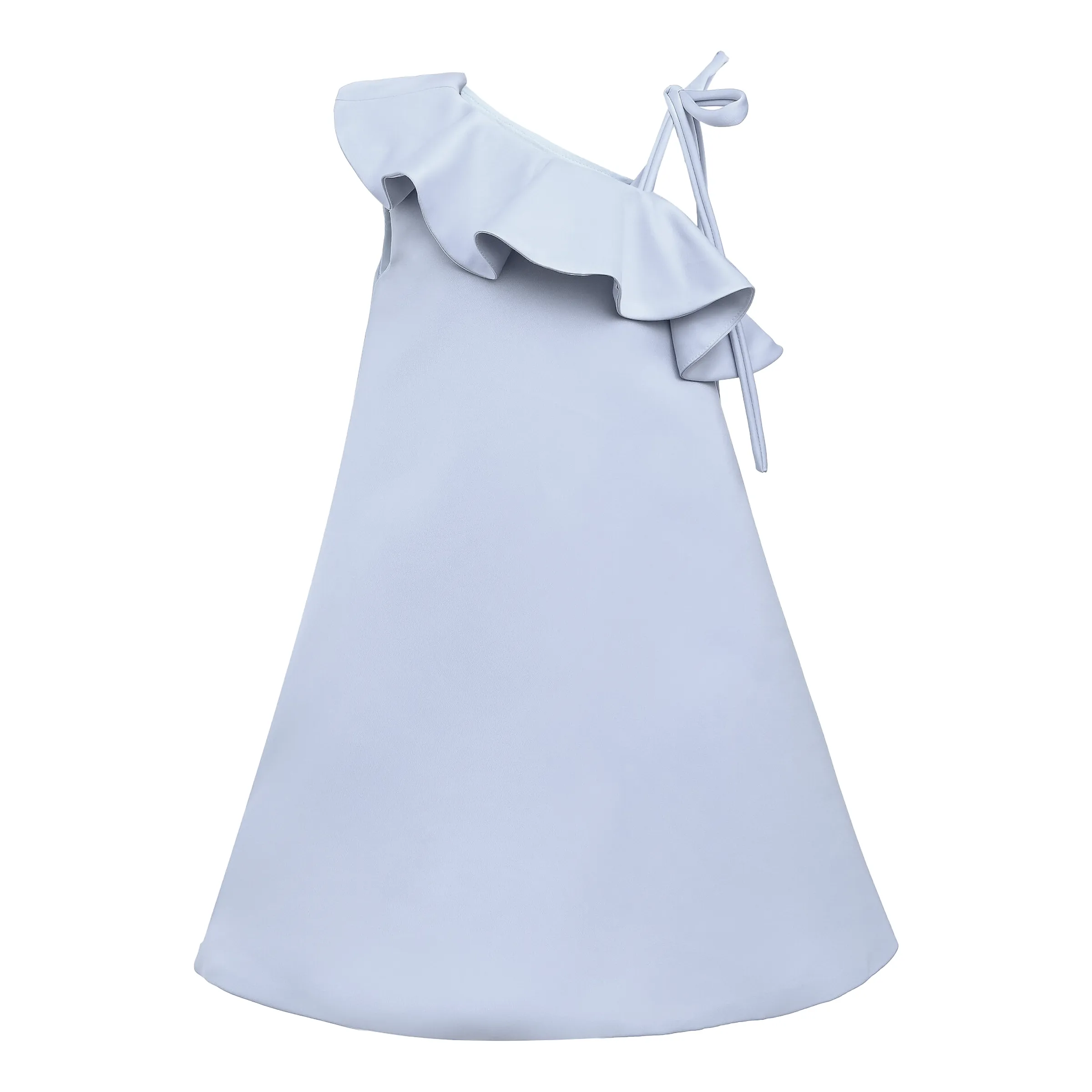 Blue Petulla Off Shoulder Ruffle Dress