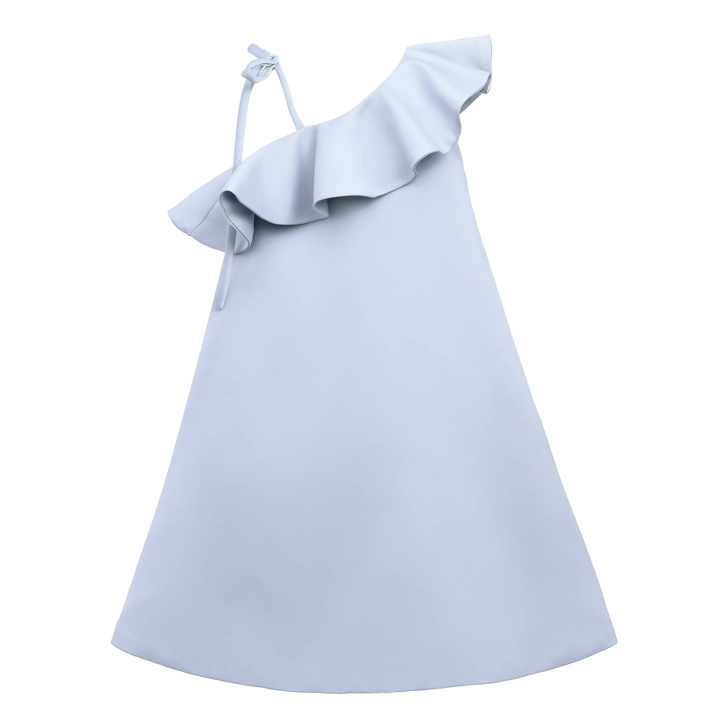 Blue Petulla Off Shoulder Ruffle Dress