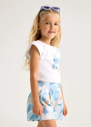 Blue Sky Floral Skort