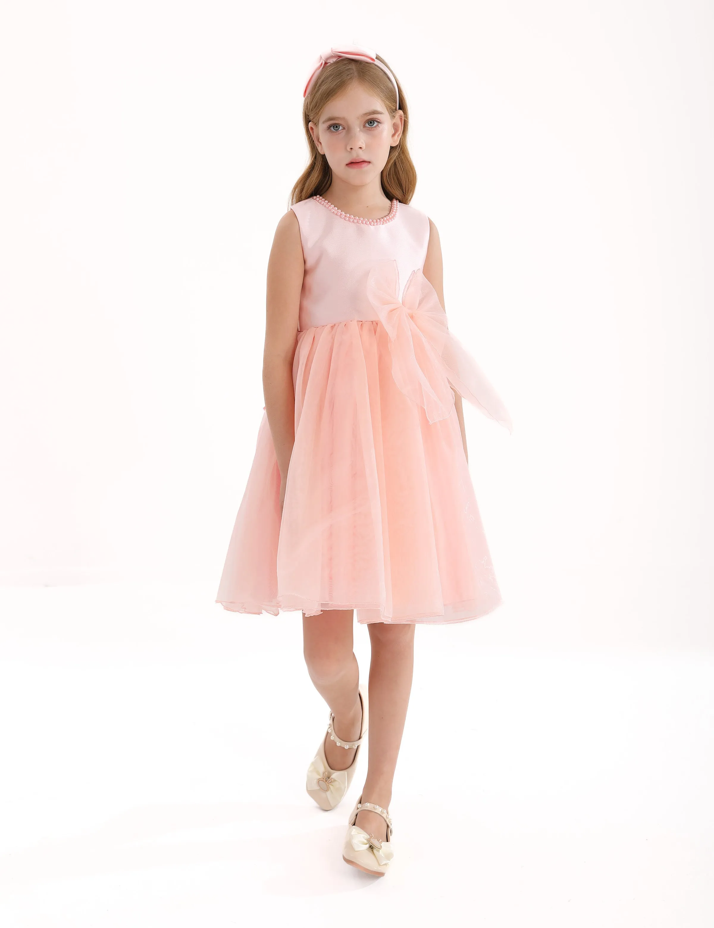 Blush Felice Tulle Bow Dress
