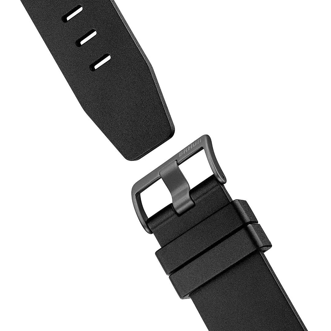 BN0279 Braun   Paul Smith Swiss made automatic watch - black dial and black rubber strap - limited edition