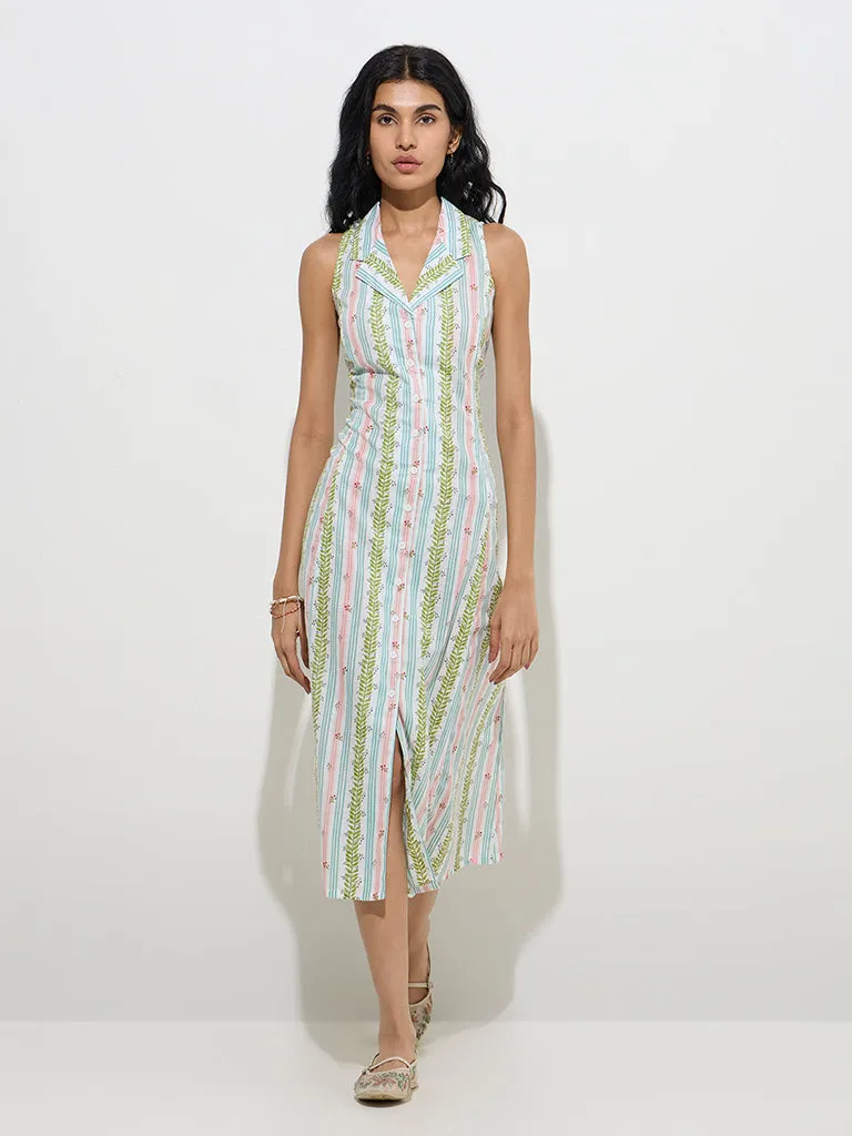 Bombay Paisley Multicolour Printed Cotton Shirt Dress