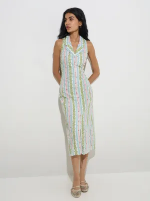 Bombay Paisley Multicolour Printed Cotton Shirt Dress