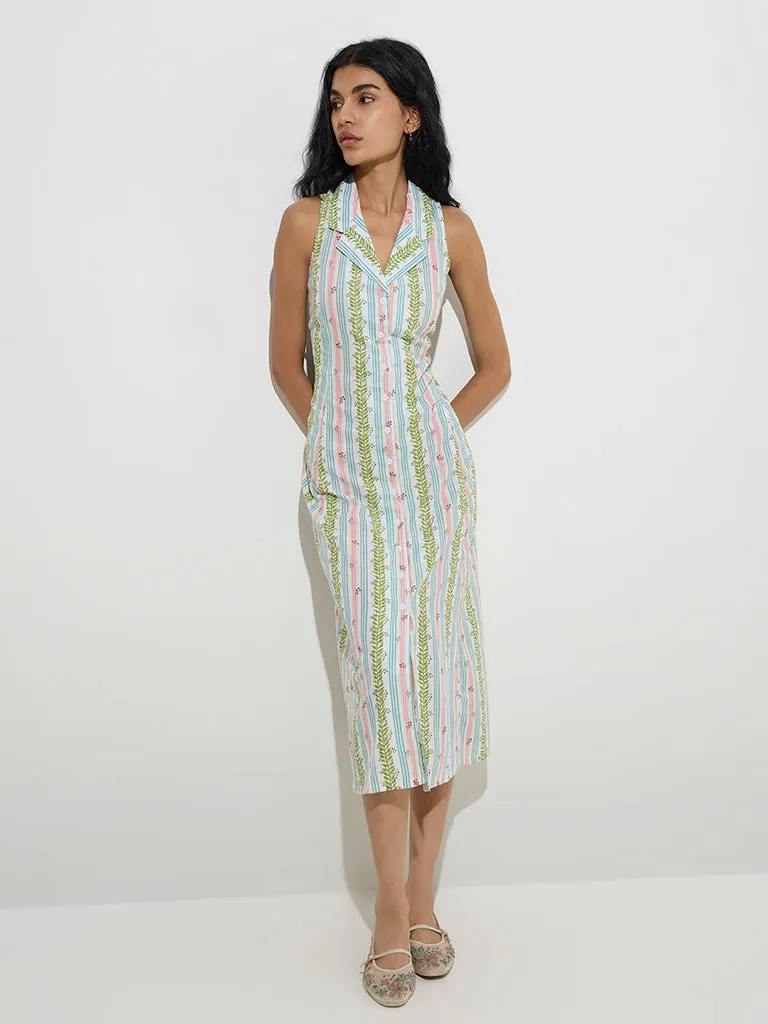 Bombay Paisley Multicolour Printed Cotton Shirt Dress