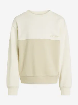 Boys Colourblock Sweatshirt in Beige