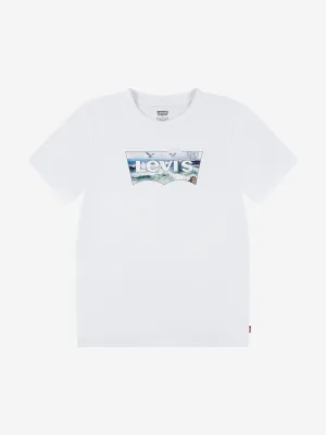 Boys Crashing Waves Batwing T-Shirt in White