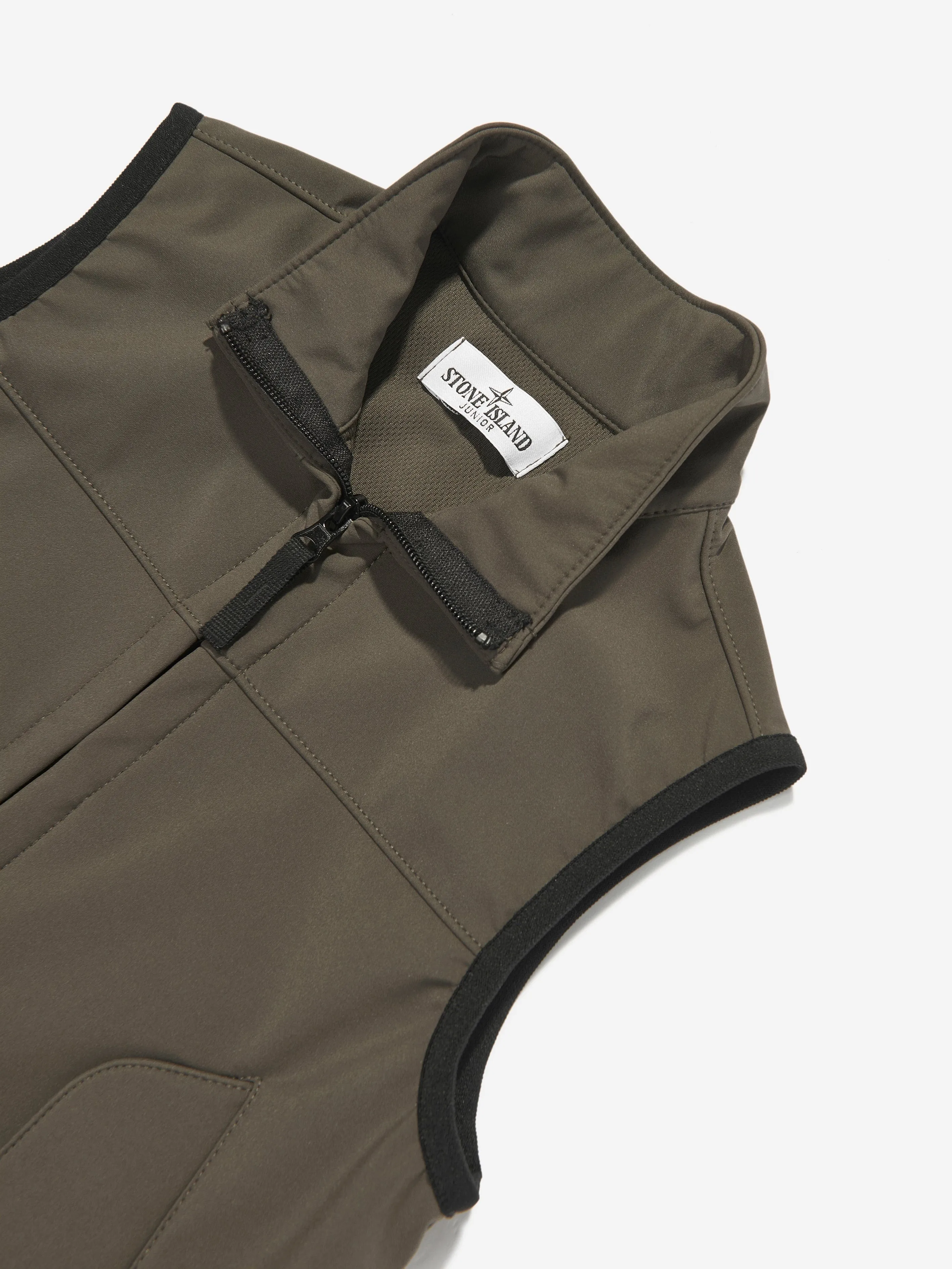 Boys Logo Gilet in Green