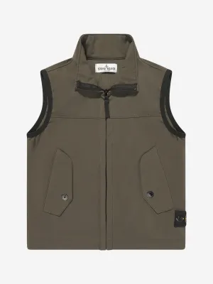 Boys Logo Gilet in Green
