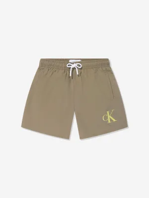 Boys Logo Swim Shorts in Green