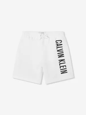 Boys Logo Swim Shorts in White