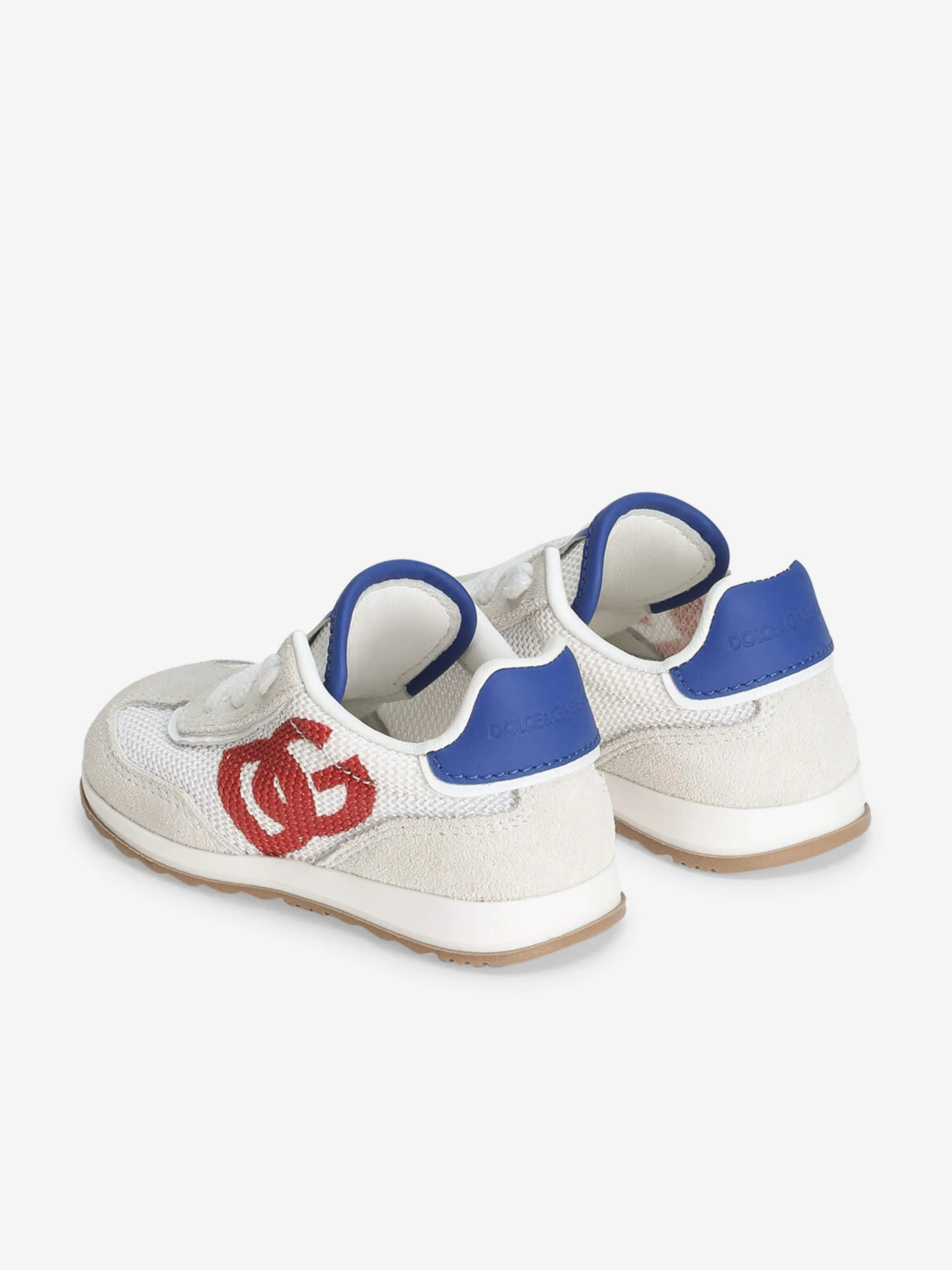 Boys Mixed Material DG Cushion Trainers in White