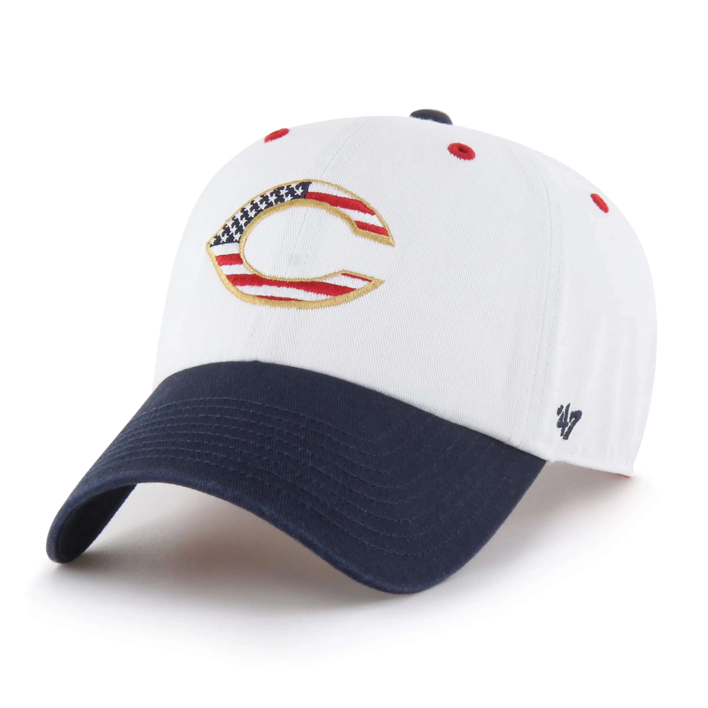 CINCINNATI REDS PATRIOTIC FLAG FILL '47 CLEAN UP