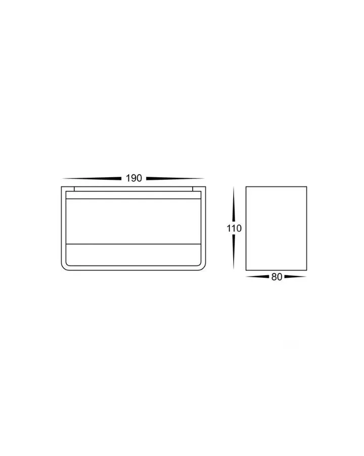 Contemporary Rectangle Wall Mount | Assorted Finish | TRIColour