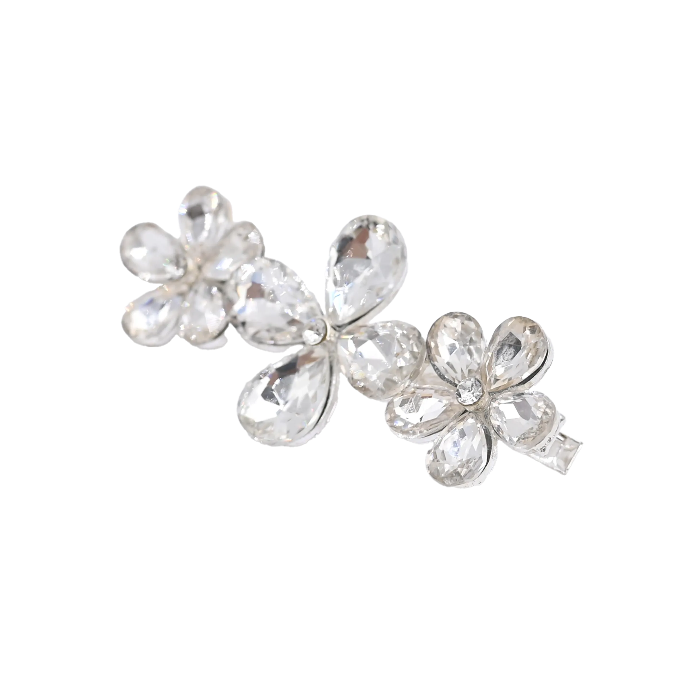 Crystal Bow & Daisy Hairclip Set