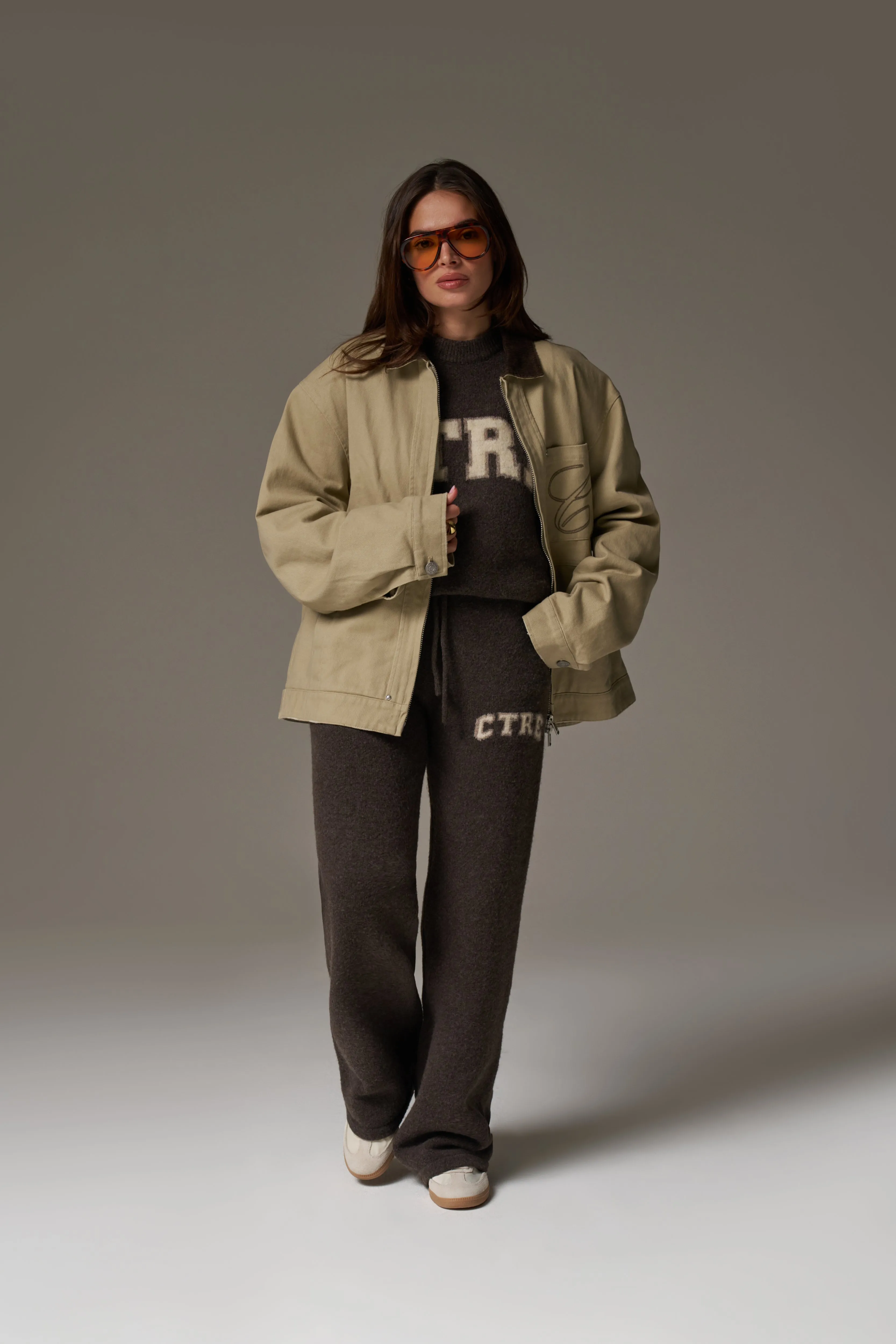 CTRE KNITTED SWEATSHIRT - BROWN