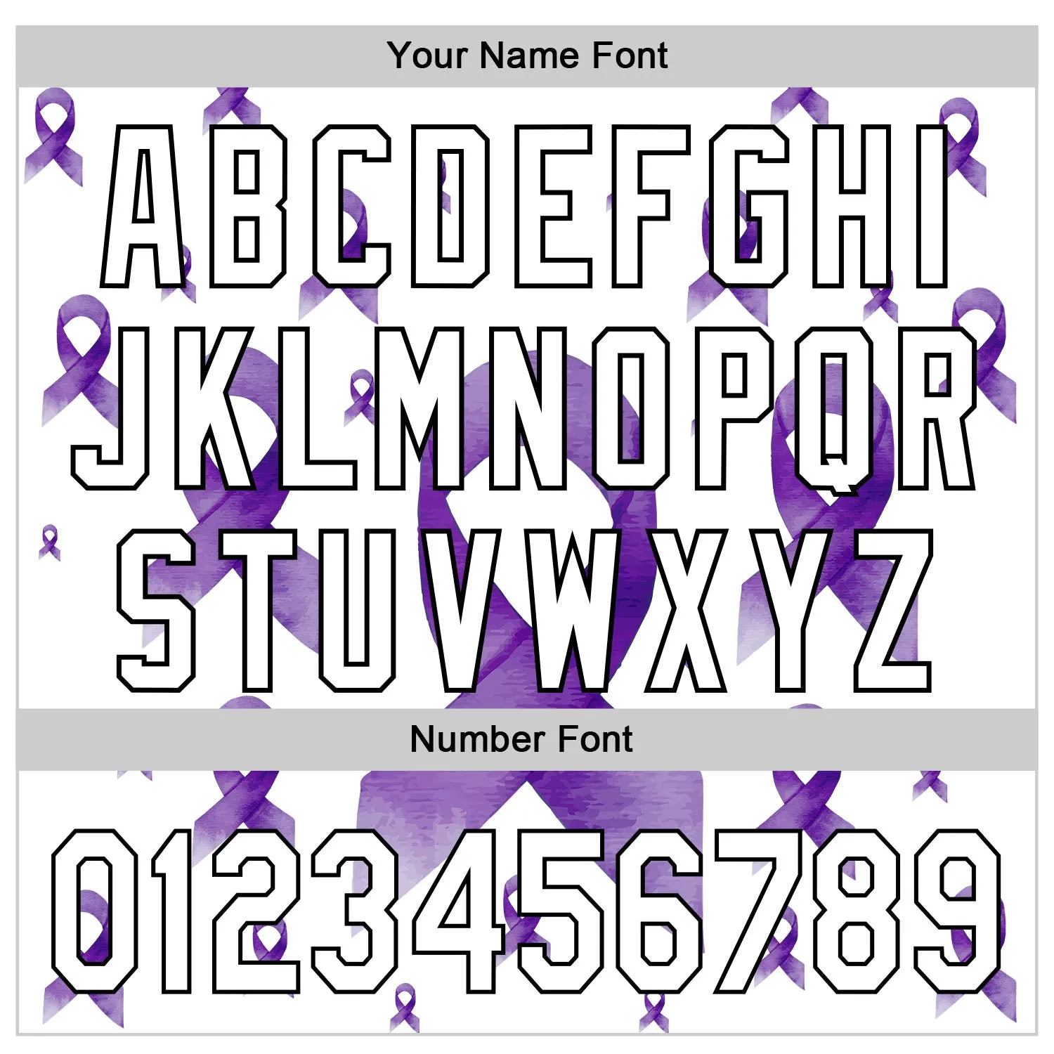 Custom White Purple-Black 3D Gynecological Cancer Ribbon Authentic Baseball Jersey