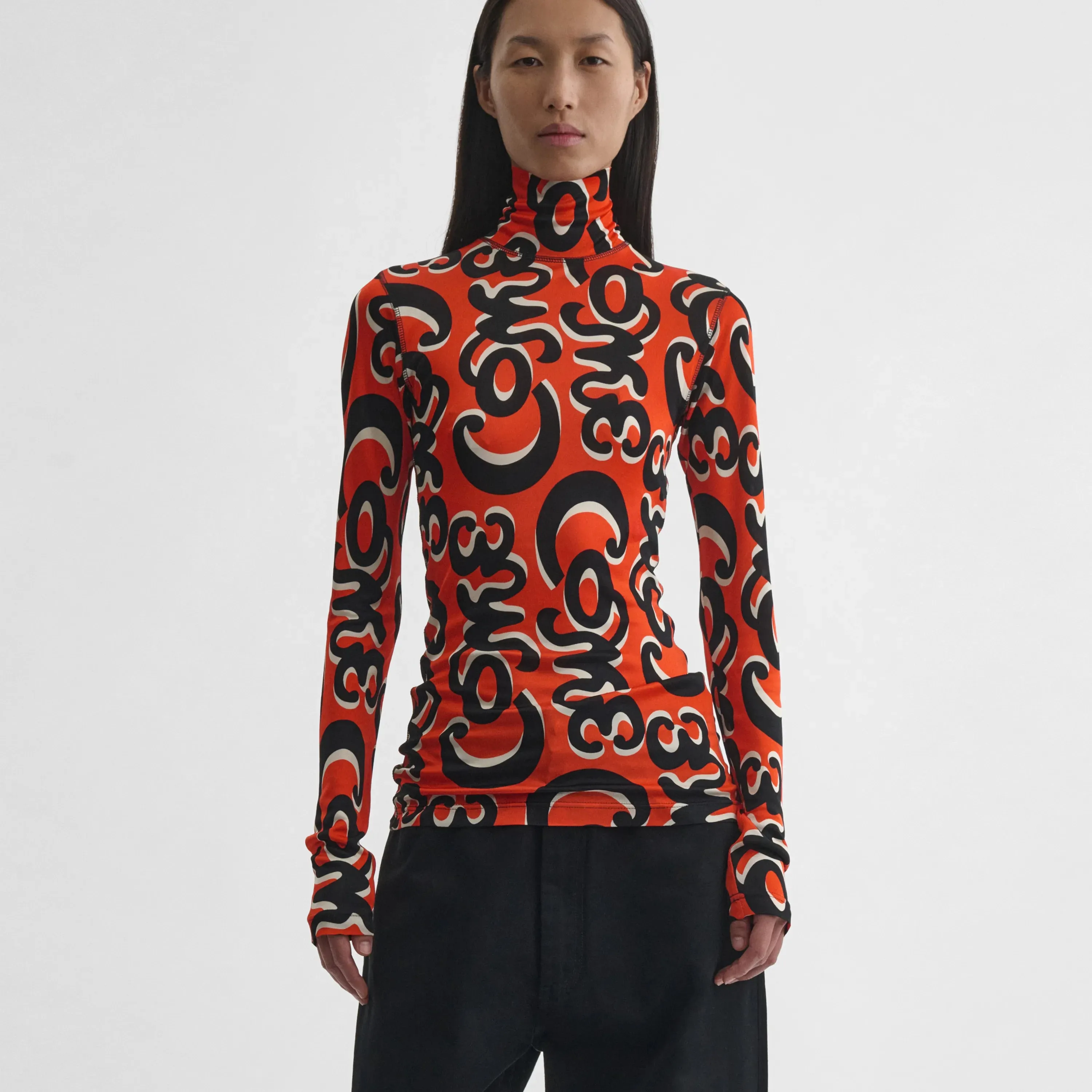 DOODLE TOP | red black jersey