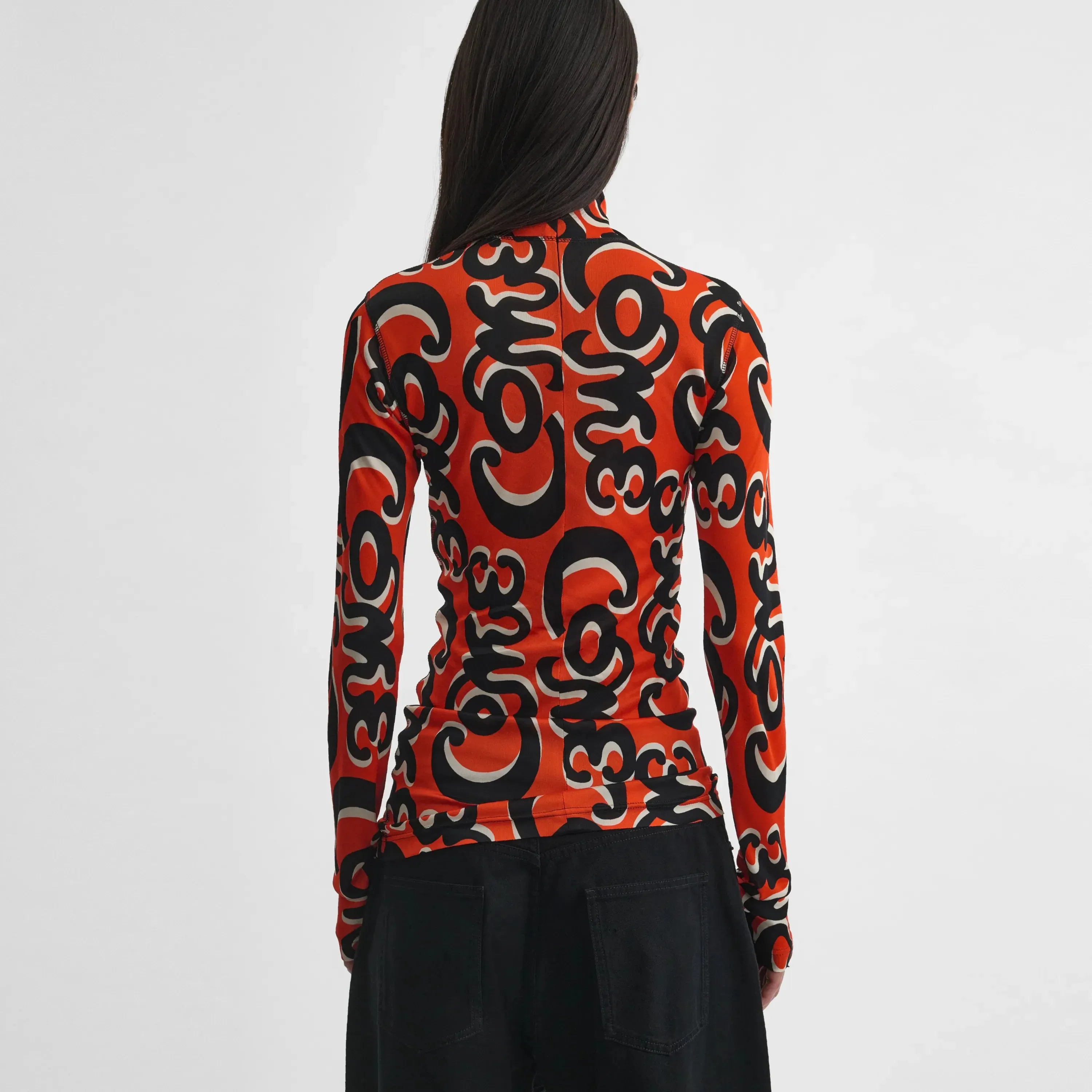 DOODLE TOP | red black jersey