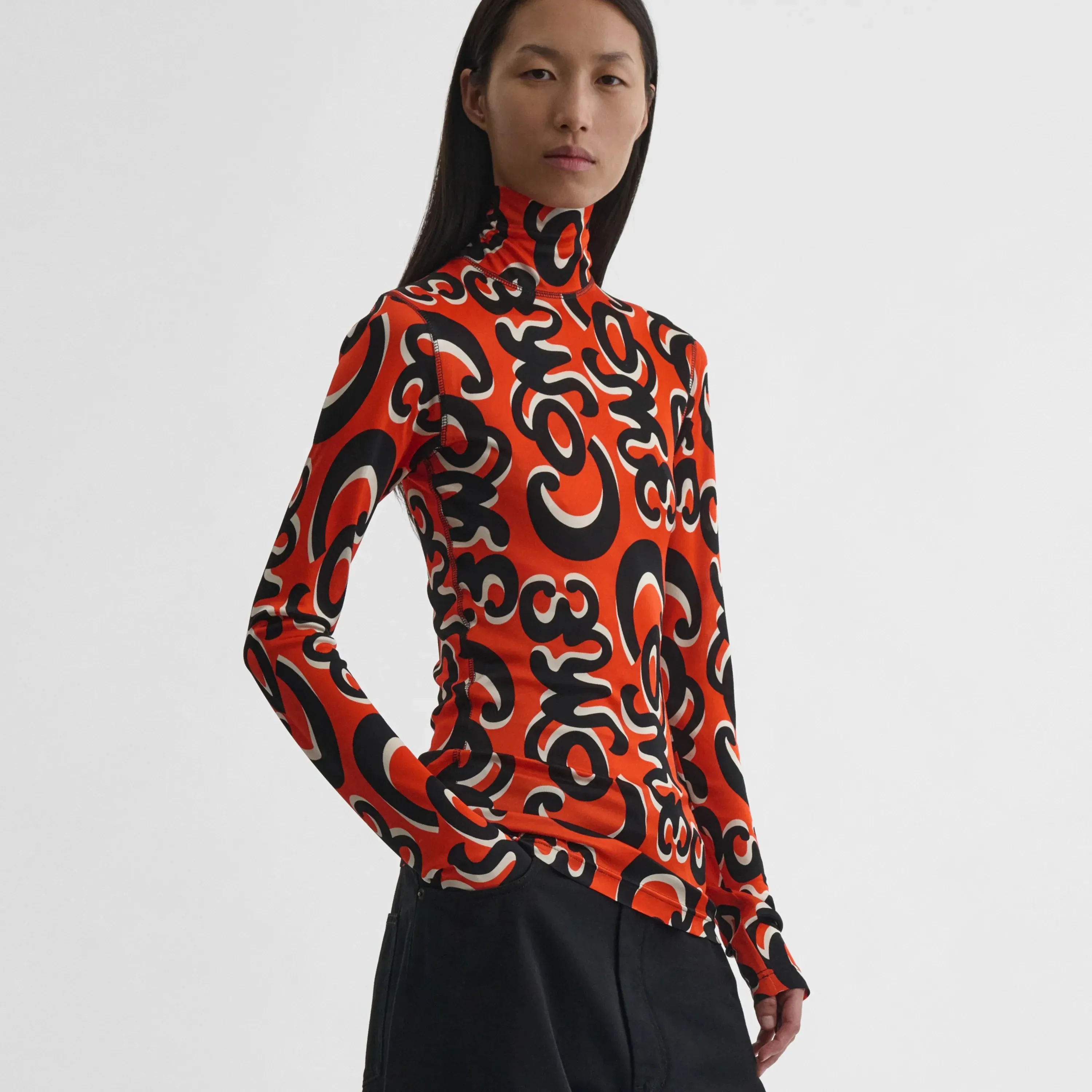 DOODLE TOP | red black jersey