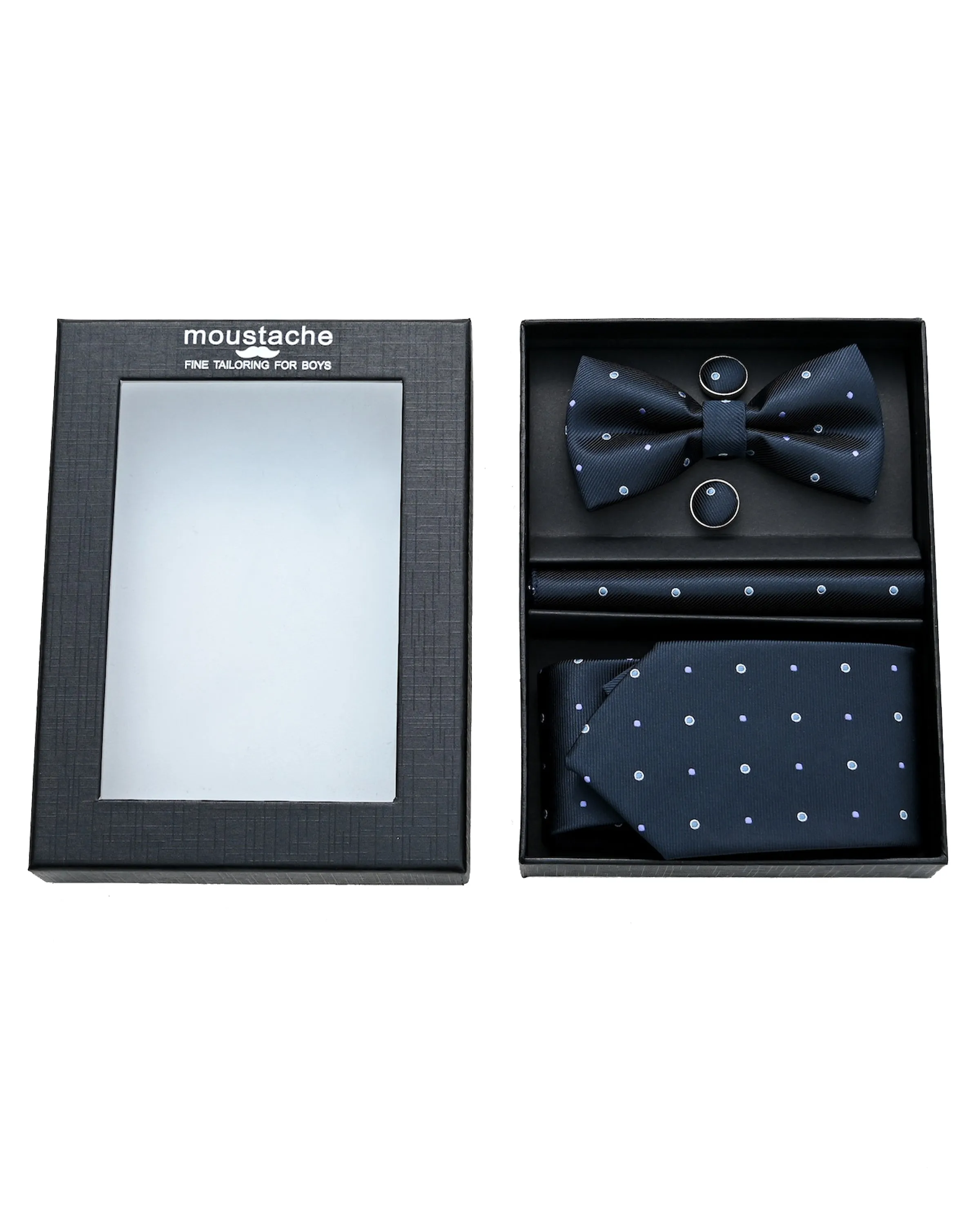 Dotted Blue Tie Set